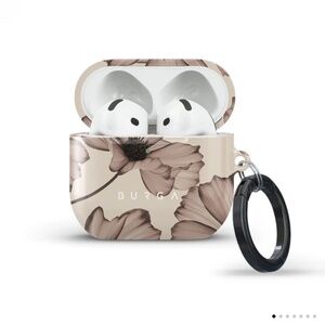 Burga AirPods 4 Case — Taupe Floral
